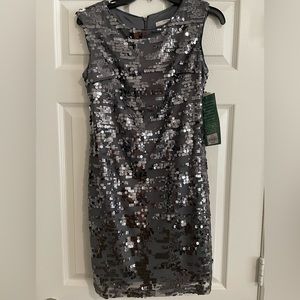 Studio one New York gray and silver sequins dress